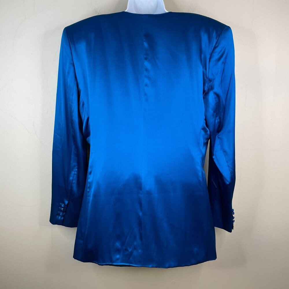Vintage Baldanza Luxury SILK Blazer NWT Womens 10 Glam Formal Party Statement - Picture 7 of 13